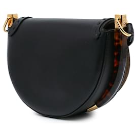 Fendi-Fendi Black Leather Moonlight Crossbody-Black