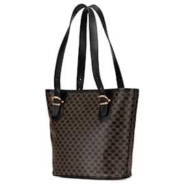 Céline-Celine Black Macadam Coated Canvas Tote-Black