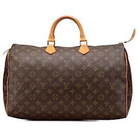 Louis Vuitton-Louis Vuitton Brown Monogram Speedy 40-Brown