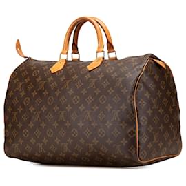 Louis Vuitton-Louis Vuitton Brown Monogram Speedy 40-Brown