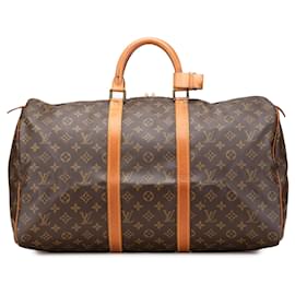 Louis Vuitton-Louis Vuitton Brown Monogram Keepall 50-Brown