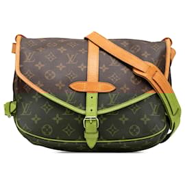 Louis Vuitton-Louis Vuitton Brown Monogram Saumur 30-Brown