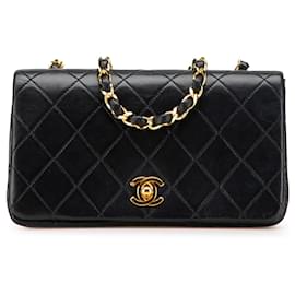 Chanel-Chanel Black Mini CC Quilted Lambskin Full Flap-Black