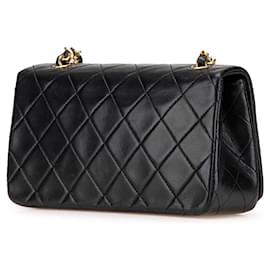 Chanel-Chanel Black Mini CC Quilted Lambskin Full Flap-Black