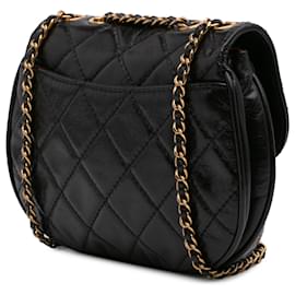 Chanel-Chanel Black Small Aged Calfskin Bubble CC Flap-Black