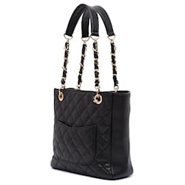 Chanel-Chanel Black Petite Caviar Shopping Tote-Black