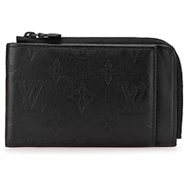 Louis Vuitton-Louis Vuitton Black Monogram Shadow Hybrid Wallet-Black