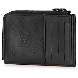 Louis Vuitton-Louis Vuitton Black Monogram Shadow Hybrid Wallet-Black