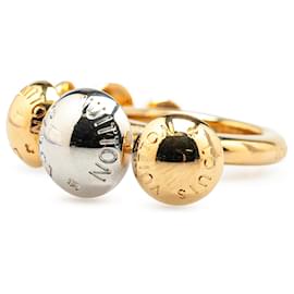 Louis Vuitton-Louis Vuitton Gold Gold Plated Studs Interchangeable Studdy Ring-Golden