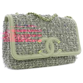 Chanel-Chanel Rose Moyen Tweed CC Filigrane Flap-Rose