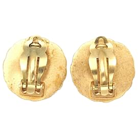 Chanel-Chanel Gold Gold Plated CC Starburst Clip On Earrings-Golden