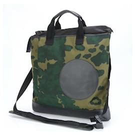 Alfred Dunhill-Dunhill Camouflage Leather Shoulder Bag Tote for Men-Other,Green