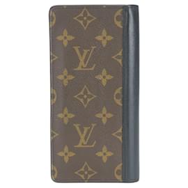Louis Vuitton-Portefeuille long Monogram Macassar Louis Vuitton-Marron,Noir