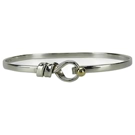 Tiffany & Co-Pulseira de gancho e olho Tiffany-Prata,Dourado