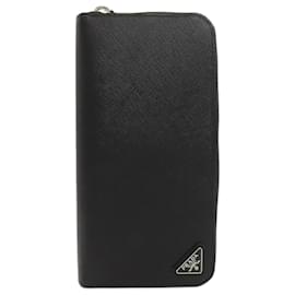 Prada-Prada Black Leather Long Wallet-Black