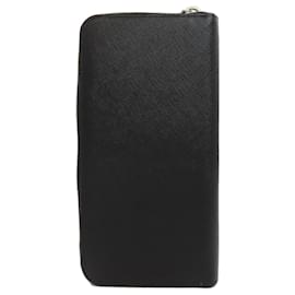 Prada-Prada Black Leather Long Wallet-Black