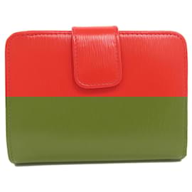 Prada-Prada Leather Bi-fold Wallet for Women-Red