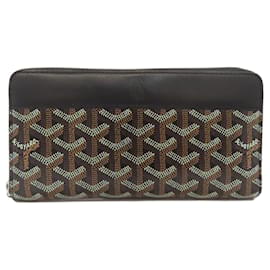 Goyard Herringbone Pattern Long Wallet Black