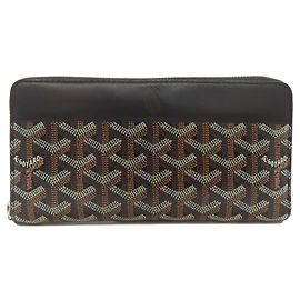 Cartera larga con patrón de espiga Goyard Negro