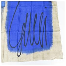 Gucci-Gucci Blurred Silk Scarf-Brown,Blue,Beige