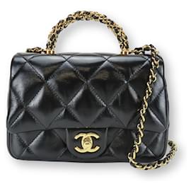 Chanel-Sac à bandoulière Chanel Matelassé Mini Flap-Noir