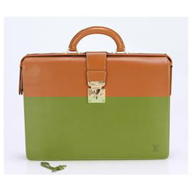 Louis Vuitton-Louis Vuitton Epi Serviette Fermoir Zipangu Gold M54358 Leather Bag-Golden