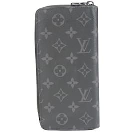 Louis Vuitton-Louis Vuitton Monogram Eclipse Long Wallet-Brown,Black