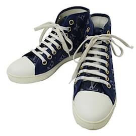 Louis Vuitton-Louis Vuitton Monogram Denim Sneakers-Blue