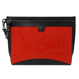 Borsa a mano da uomo Christian Louboutin Nero Rosso