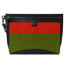 Christian Louboutin-Pochette pour homme Christian Louboutin-Noir,Rouge