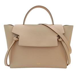 Céline-Celine Beige Calfskin Handbag-Beige