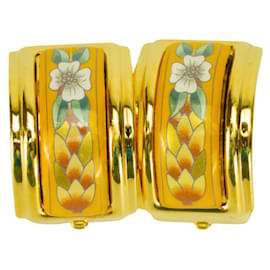 Hermès-Hermes Gold Clip Earrings-Golden,Yellow