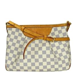Louis Vuitton-Sac à épaule Damier Azur Louis Vuitton-Blanc
