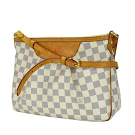 Louis Vuitton-Sac à épaule Damier Azur Louis Vuitton-Blanc