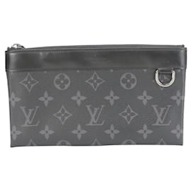 Louis Vuitton-Louis Vuitton Monogram Eclipse Clutch Bag-Brown,Black