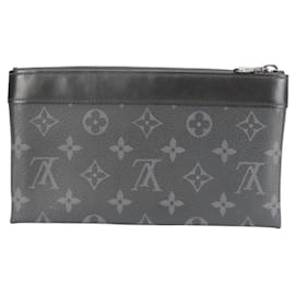 Louis Vuitton-Louis Vuitton Monogram Eclipse Clutch Bag-Brown,Black