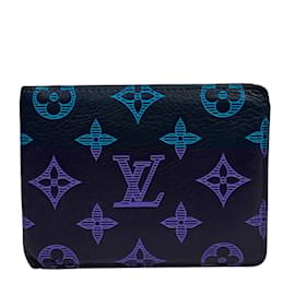 Louis Vuitton-Louis Vuitton Monogram Bi-fold Wallet-Blue,Navy blue