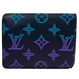 Louis Vuitton-Louis Vuitton Monogram Bi-fold Wallet-Blue,Navy blue