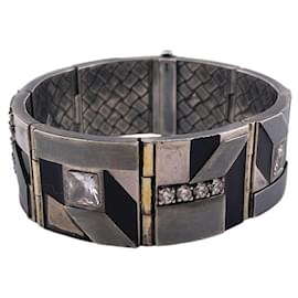 Bottega Veneta-Bracelet Bijou en Rhinestones Bottega Veneta-Noir,Argenté