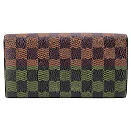 Louis Vuitton-Louis Vuitton Damier Canvas Long Wallet-Damier ebene