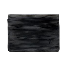 Louis Vuitton-Louis Vuitton Brown Leather Business Card Case-Brown