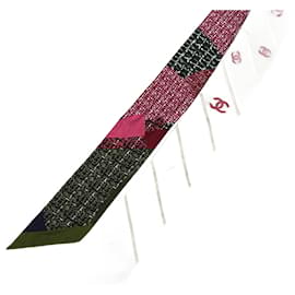 Chanel-Chanel Coco Mark Scarf Muffler-Pink,Beige