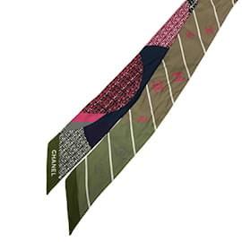Chanel-Chanel Coco Mark Scarf Muffler-Pink,Beige