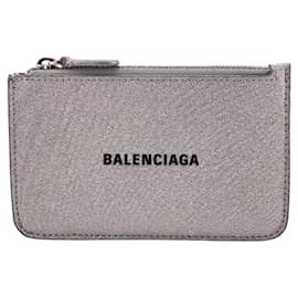 Balenciaga-Balenciaga Silver Coin Purse-Silvery