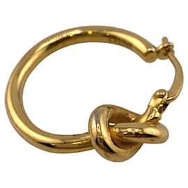 Céline-Celine Knot Stud Earrings-Golden