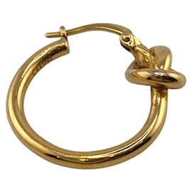 Céline-Celine Knot Stud Earrings-Golden