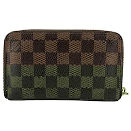 Louis Vuitton-Portefeuille bi-fold Damier marron Louis Vuitton-Marron