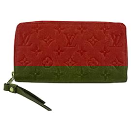 Louis Vuitton-Portefeuille long Monogram Empreinte rouge Louis Vuitton-Rouge