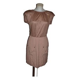 Robe Fabiana Filippi en mélange de soie Marron Bronze Taille 42 Marron Bronze