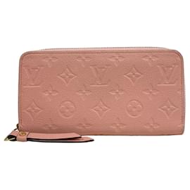 Louis Vuitton-Portefeuille long en cuir Empreinte Monogram rose Louis Vuitton-Rose
